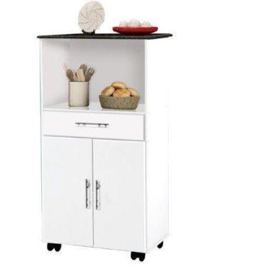 Imagem de Balcao Com Rodizios Class Bra Marm. 2 Portas + 1 Gaveta - PASSE BEM, B