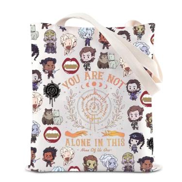 Imagem de KUIYAI Sacola inspirada na BG3 Astarion High Elf Gaming Gift Astarion Rogue Gift You Are Not Alone In This Canvas Bag For Gamer, Aloneinthists-us, middle