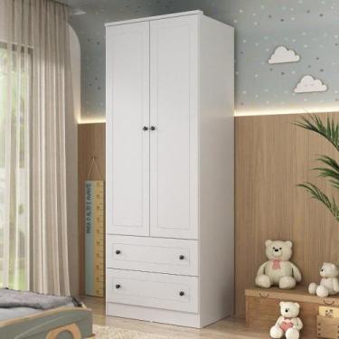 Imagem de Guarda-roupa Infantil 2 Portas 2 Gavetas Girassol Branco - Mambel