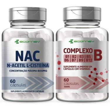 Imagem de Kit Nac 600mg Complexo B com Biotina 120 Cápsulas Ecomev