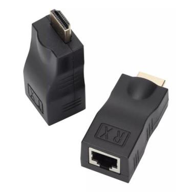 Imagem de Extensor Hdmi 3d 30 Metros Via 1 Cabo De Rede Rj45 Cat5e/6 - DMK
