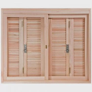 Imagem de Janela de Madeira Pantográfica 120x140cm Com Caixilho 14cm ewk 360 Rondosul