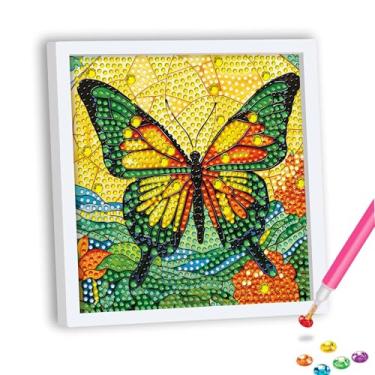 Imagem de SKRYUIE Pintura de diamante 5D para crianças - Kits de arte de diamante DIY para meninos e meninas de 6 a 8 a 10 a 12 anos, broca redonda completa - Artesanato para decoração de parede e escritório -