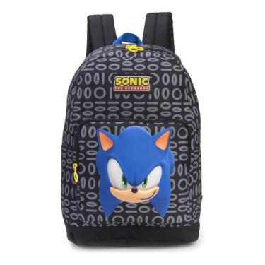Imagem de Mochila De Costas Escolar Juvenil Original Sonic