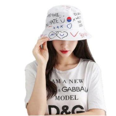 Imagem de Boné Chapéu Bucket Hat Badass  Modelo Cata Ovo Balde Grafitado Estilo 