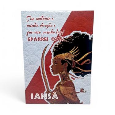 Imagem de Placa Decorativa Iansã Rainha dos Ventos Fita DuplaFace 27cm