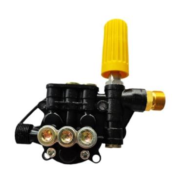 Imagem de Bothyi Cabeça da bomba de máquina de lavar carros Peças sobressalentes de instalação de instalação de alta pressão 12 êmbolo da bomba ajustável Cabeça para, Preto