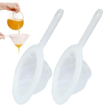 Imagem de Zorfeter 2 peças de filtro de malha ultrafina, mini coador de suco de alimentos de nylon, rede de separação de camarão, ferramenta de cozinha para filtrar suco/leite/mel (malha 80/300)