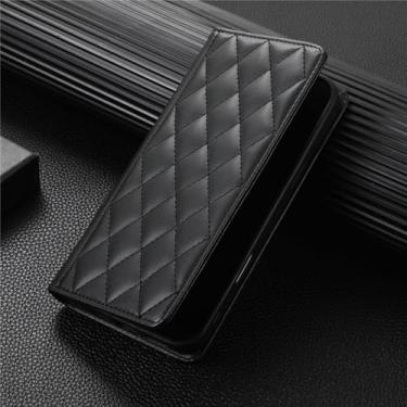 Imagem de HJZSZX Para Samsung A25 (4G 5G) Capa de couro tipo carteira magnética (para Samsung A25 (4G 5G)/preto)