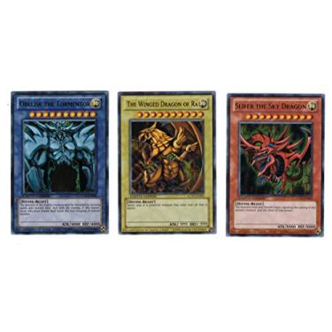 Imagem de Yu Gi Oh Legendary Collection Ultra Rare God Card Set of 3 Egyptian God Cards Slifer, Obelisk Ra (Limited Edition) Ultra Rare Version