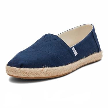 Imagem de TOMS Mocassim feminino Alpargata com corda, Azul marino, 8.5