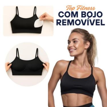 Imagem de Top Fitness Academia Bojo Removível Suplex Envio Imediato - ALZ Moda