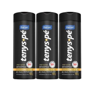 Imagem de Kit C3 Talco Pés Sport Edition 100g Tenys Pé  Baruel