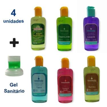 Imagem de 4 Essência Perfumada Senalândia 140ml Lavanda Talco Cereja Avelã Bambu