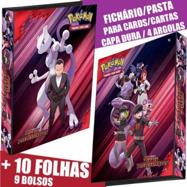 Imagem de Pasta Fichário Álbum Pokémon Rivais Predestinados Equipe Rocket Capa D