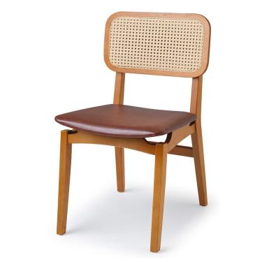 Imagem de Cadeira Brianna Com Tela Cor (c) Freijó