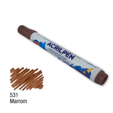 Imagem de Caneta Marcador Para Tecido Acrilpen Marrom