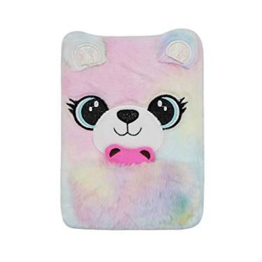 Imagem de JUMISEE Caderno de anotações fofo de alpaca de pelúcia colorido para meninas e meninas, papel pautado com 160 páginas