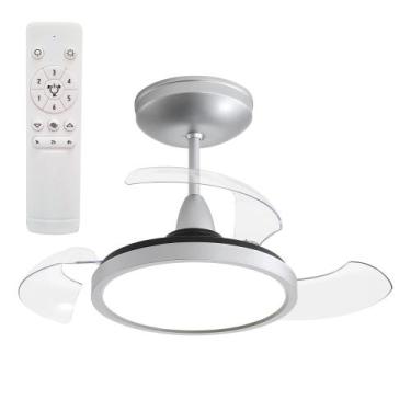 Imagem de Ventilador De Teto Aliseu Retrátil Mid Prata Bivolt, Bivolt