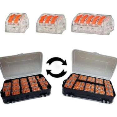 Imagem de Caixa 65 Conector Derivação Borne Emenda Rápida 2, 3 E 5Fios - Decorar