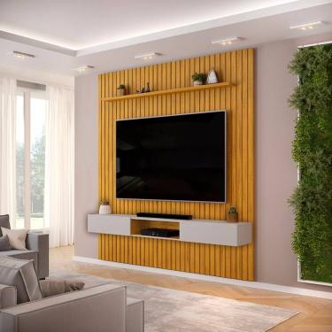 Imagem de Painel com Bancada Suspensa Trento 250cm Cedro