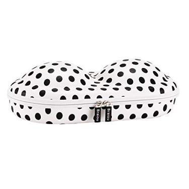 Imagem de Braiou Estojo Para Sutiã Premium, Bolsa De Viagem Lingerie Com Zíper, Organizador Calcinhas Bojo A-Dd (Ponto Preto)