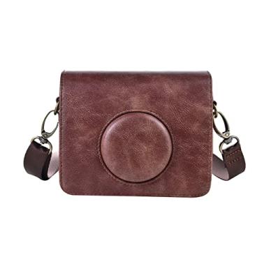 Imagem de Rieibi Mini Evo Case - Protetor De Couro Pu Retro Para Câmera Fujifilm Instax Instantânea Bolsa Removível Com Alça Ombro Ajustável Café