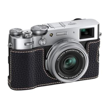 Imagem de VOVMOEYA Capa X100Vi, Meia De Couro Sintético Para Câmera Compatível Com Fujifilm Digital - Preta