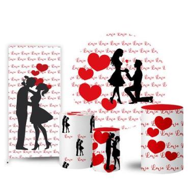 Imagem de Trio Capa Cilindro + Painel + Lateral Dia dos Namorados - Fadrix, K2DN