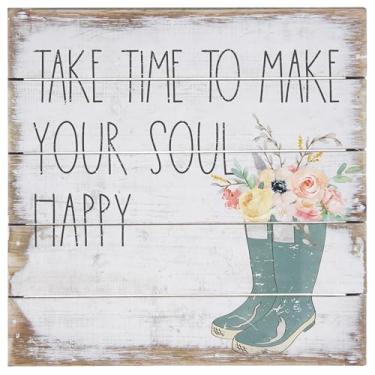 Imagem de Simply Said, INC Perfect Pallet Petites placa de madeira de 20 cm PET16438 - Leve tempo para fazer sua alma feliz