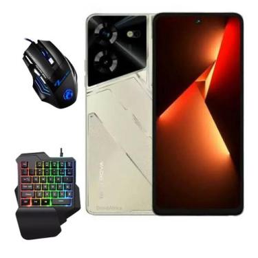 Imagem de Celular Pova 5 Gold Tecno Gamer Display 6,78 FHD+ Octa core 256gb 8gb 