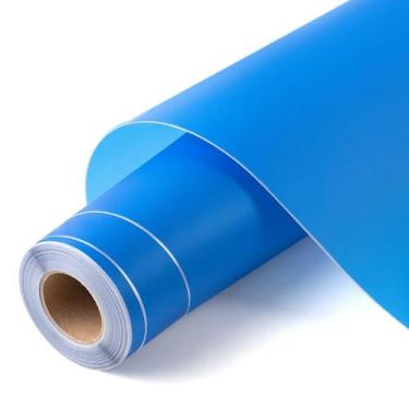 Imagem de Estêncil de vinil HTVRONT 12 x 15 m azul claro para Cricut e Silhouett