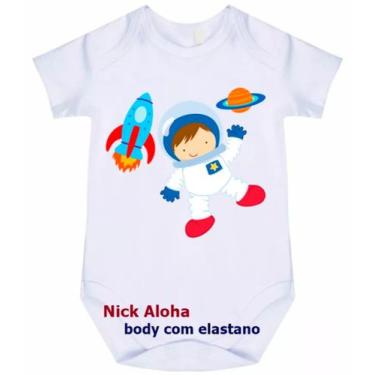 Imagem de body bebê astronauta cód 9660 - nick aloha, Branco, GG