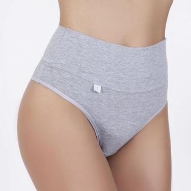 Imagem de Tanga Cós Super Largo Fio em Algodão Egípcio - Ahavá Store, GG, Cinza