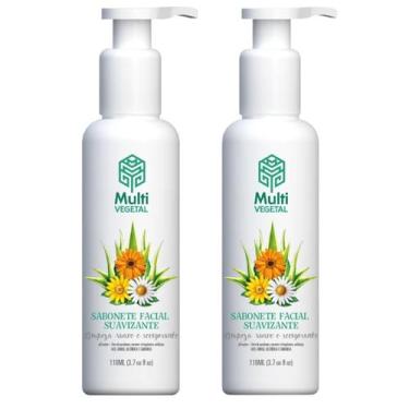 Imagem de Kit 2 Sabonetes Naturais Faciais Suavizante Neutro 110ml Multi Vegetal