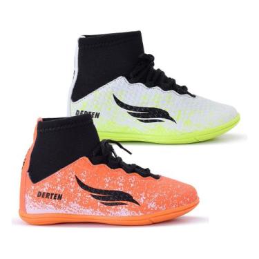 Imagem de Kit 2 Chuteira Infantil Futsal Botinha Tênis Salão Quadra 26 Ao 33 - D
