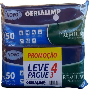 Imagem de Toalhas Geriátricas Gerialimp com 50 Unidades Leve 4 Pague 3