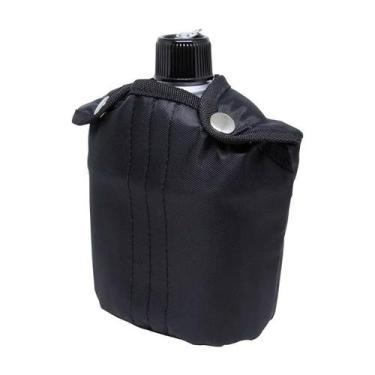 Imagem de Cantil Portátil Alúminio Com Caneca 900ml Preto Nautika