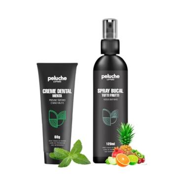 Imagem de Kit Higiene Bucal Pet Spray Tutti Frutti + Creme Dental Cães E Gatos Peluche