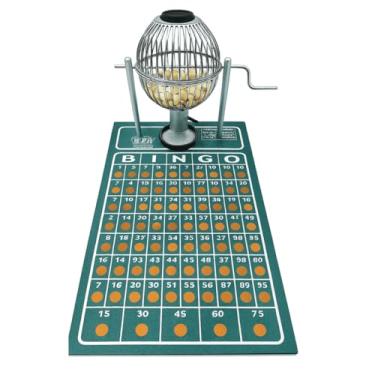 Imagem de Jogo De Bingo Profissional Cromado Nº 1 Com 75 Pedras - 300 Cartelas