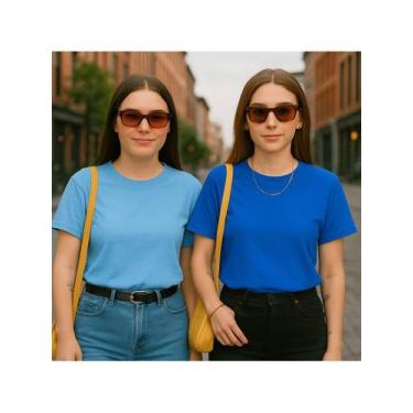 Imagem de KIT 2 T-Shirts com Azul Bebê e Varias Cores 100% Algodão Leve e Modern