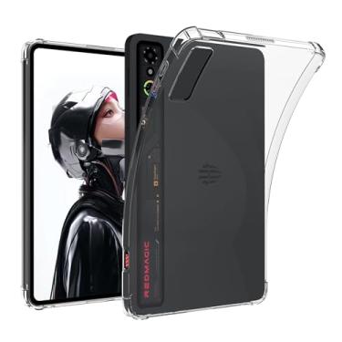 Imagem de Fhyeugfy Capa para Nubia Red Magic Astra, 23 cm, capa protetora traseira transparente de TPU fina, antiarranhões, à prova de choque - transparente