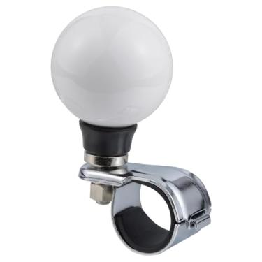 Imagem de Alça de direção de resina giratória para volante de esfera da Lunsom, botão de suicida, alça de controle de alça para carro, auxiliar de giro, ajusta o veículo universalLunsom branco DX008A