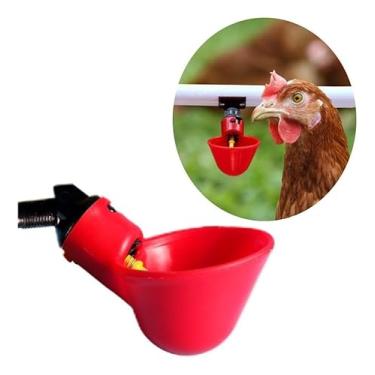 Imagem de Kit 5 Bebedouros Automáticos p/Galinhas e Aves | Tipo Copo | Fácil Instalação e Limpeza | Ideal para Galinheiros