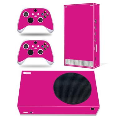 Imagem de Skin Sticker Capa protetora de vinil compatível com console e controle Xbox Series S (rosa vermelha)