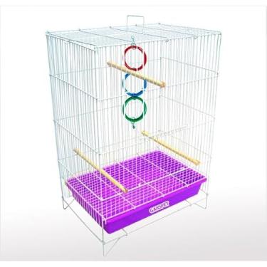 Imagem de Gaiola para periquito australiano luxo com(Roxo)