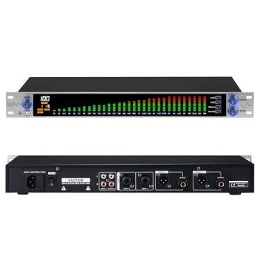 Imagem de MIZISNR Equalizador digital para sistema de áudio estéreo doméstico, equalizador gráfico profissional de 31 bandas Dual Channel equalizador de música com ajuste de PC, redução de ruído e visor de