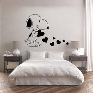 Imagem de Adesivo De Parede Snoopy E Corações