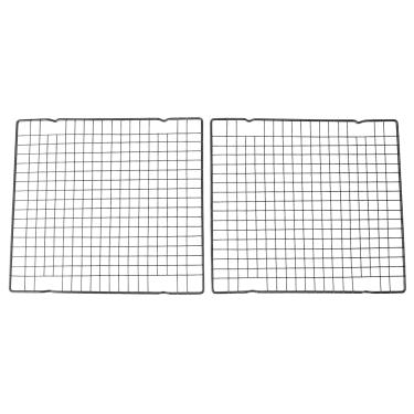 Imagem de 2 Pacote de embalagem antiaderente de aço carbono assado na grade de arame de grade para forno grelhar cozimento em casa acampamento ao ar livre