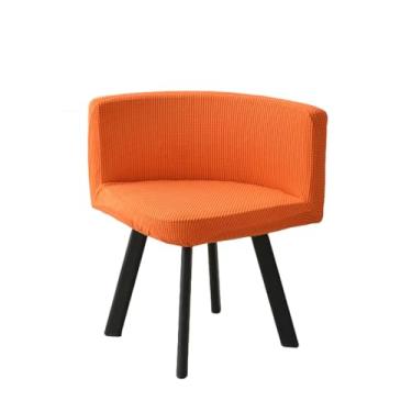 Imagem de Capa para cadeira triangular com encosto curvo, 1/2/4/6 peças, capa para cadeira de jantar, assento baixo, decoração para escritório, hotel e casa (2 peças/laranja)